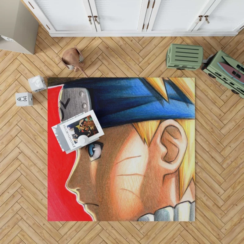 Naruto Unceasing Efforts Anime Rug