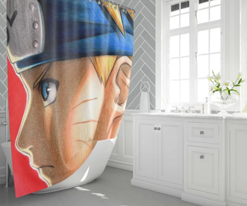 Naruto Unceasing Efforts Anime Shower Curtain 1