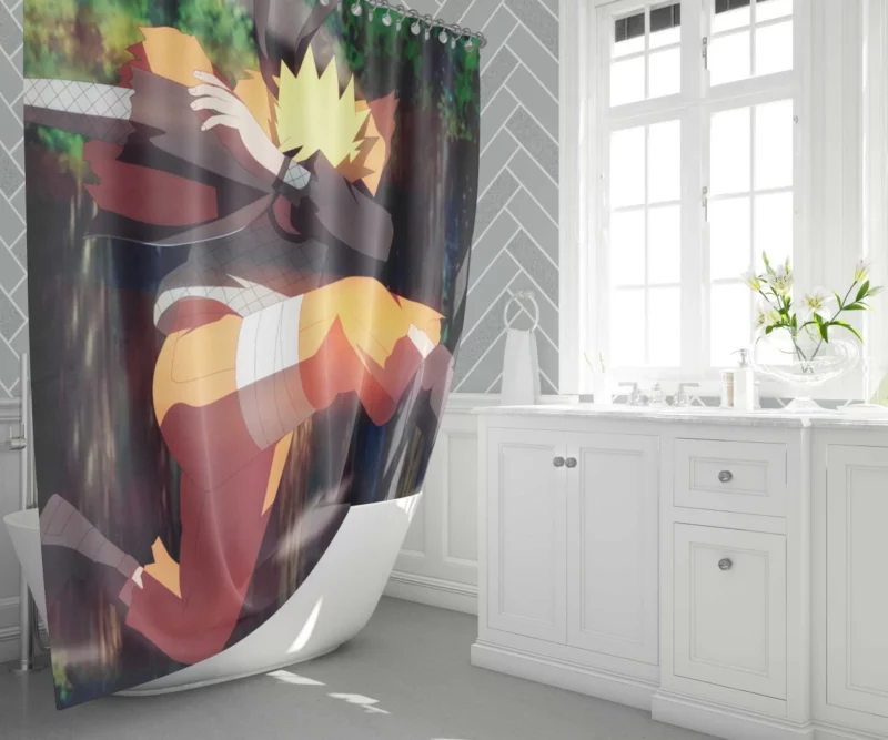 Naruto Undying Courage Anime Shower Curtain 1