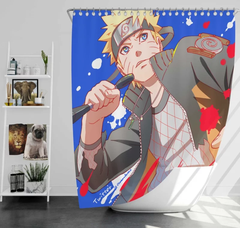 Naruto Unstinting Journey Anime Shower Curtain