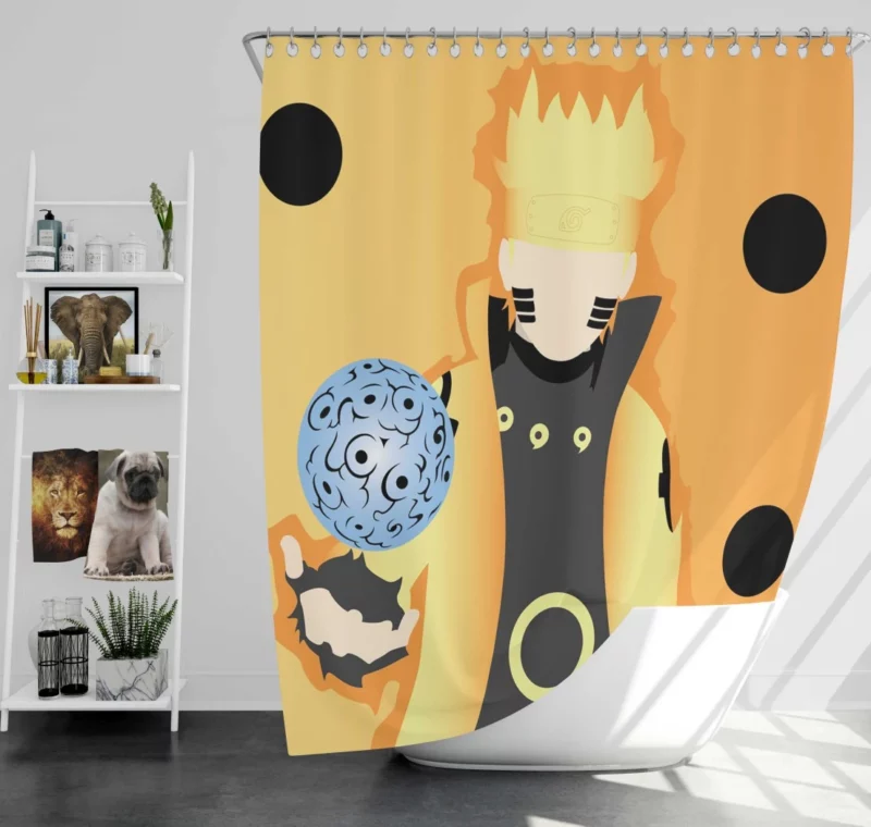 Naruto Unyielding Path Anime Shower Curtain