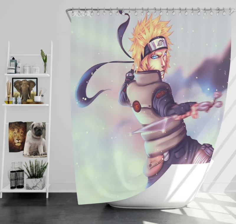 Naruto Unyielding Perseverance Anime Shower Curtain
