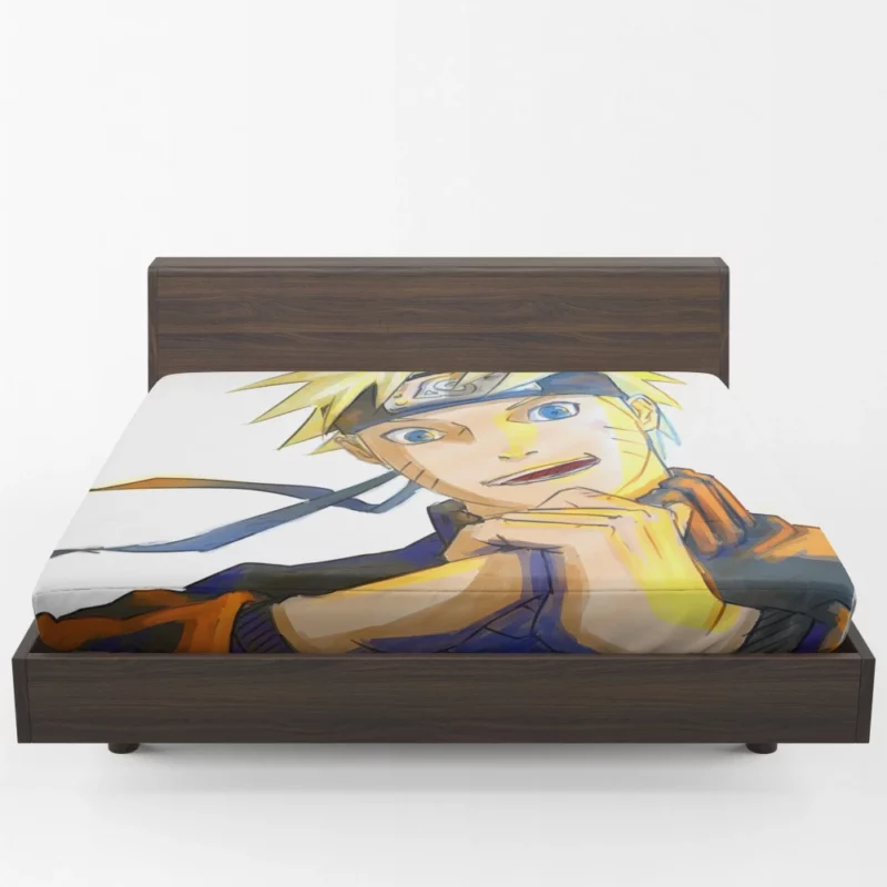 Naruto Uzumaki Blonde-Blue-Eyed Hero Anime Fitted Sheet 1