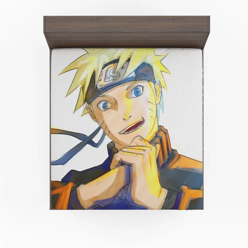 Naruto Uzumaki Blonde-Blue-Eyed Hero Anime Fitted Sheet