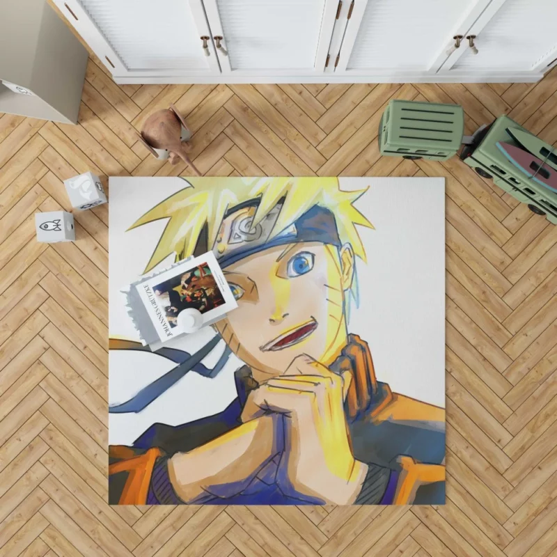 Naruto Uzumaki Blonde-Blue-Eyed Hero Anime Rug