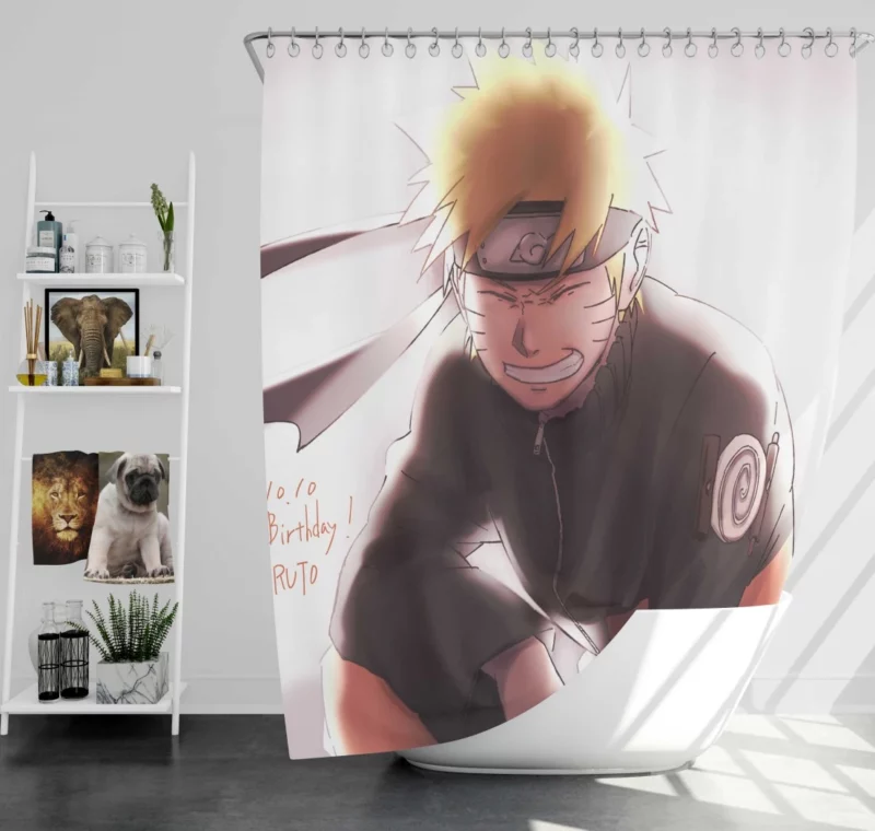 Naruto Uzumaki Endearing Spirit Anime Shower Curtain