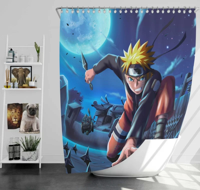 Naruto Uzumaki Eternal Hero Anime Shower Curtain