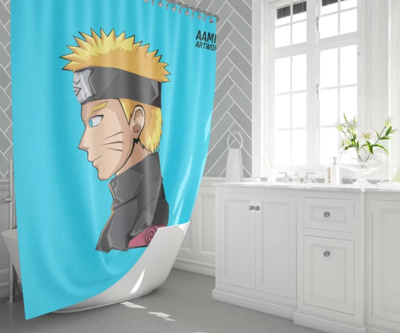 Naruto Uzumaki Inspirational Journey Anime Shower Curtain 1