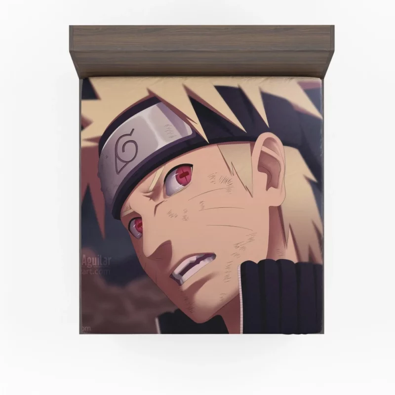 Naruto Uzumaki Red-Eyed Blond Hero Anime Fitted Sheet