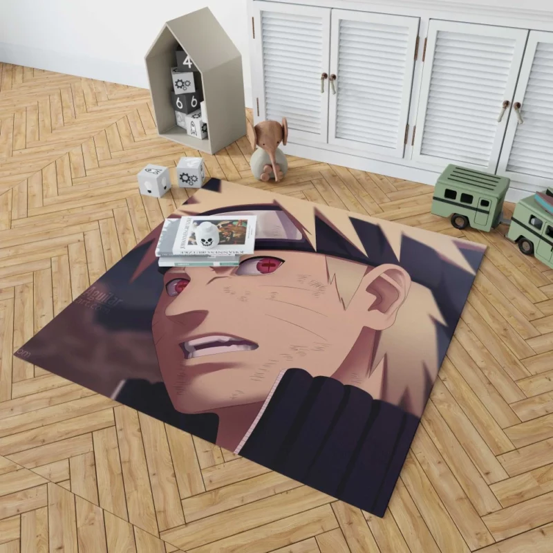 Naruto Uzumaki Red-Eyed Blond Hero Anime Rug 1