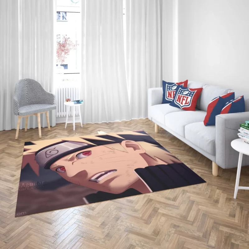 Naruto Uzumaki Red-Eyed Blond Hero Anime Rug 2