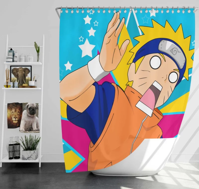 Naruto Uzumaki Trials Anime Shower Curtain