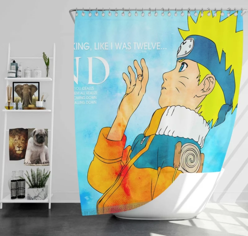 Naruto Windy Reflections Anime Shower Curtain