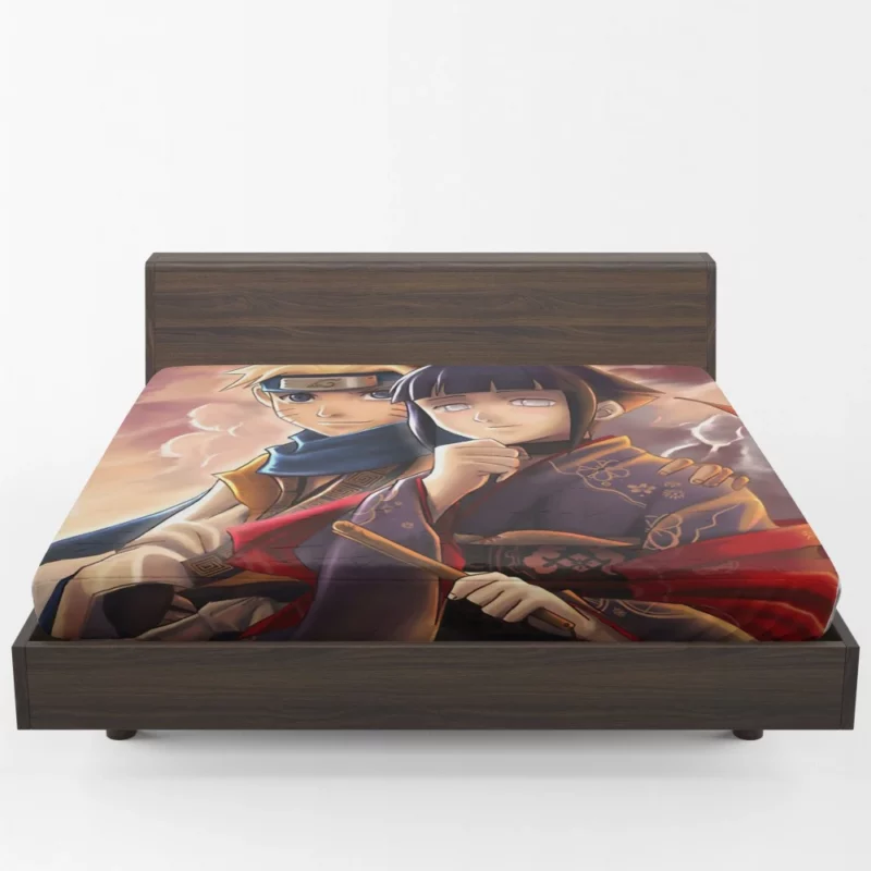 Naruto and Hinata Cherished Love Anime Fitted Sheet 1