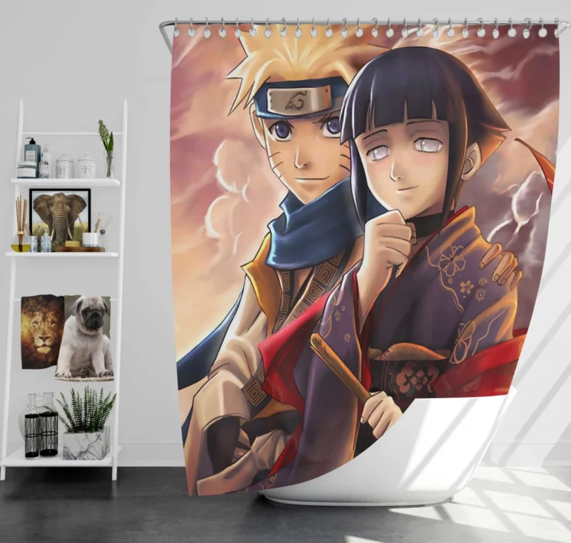 Naruto and Hinata Cherished Love Anime Shower Curtain