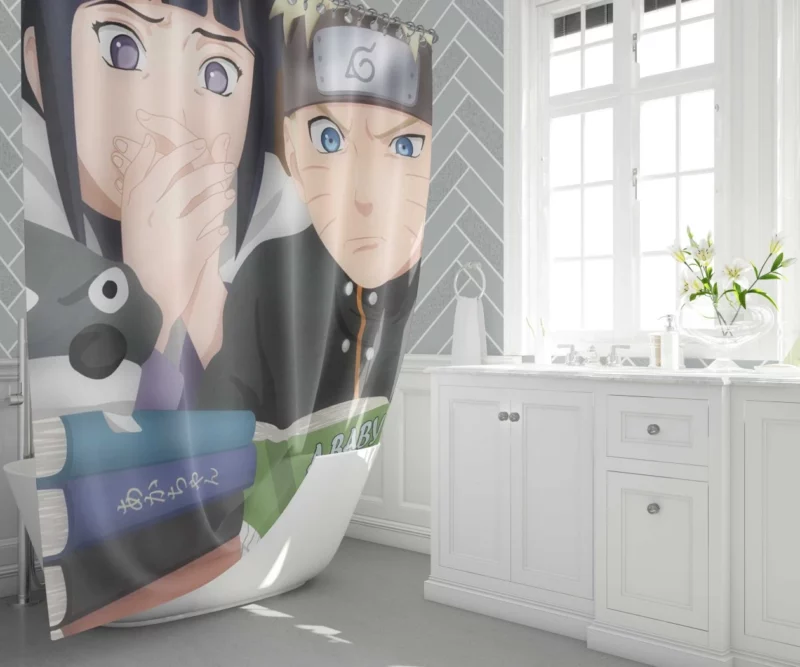Naruto and Hinata Enduring Bond Anime Shower Curtain 1