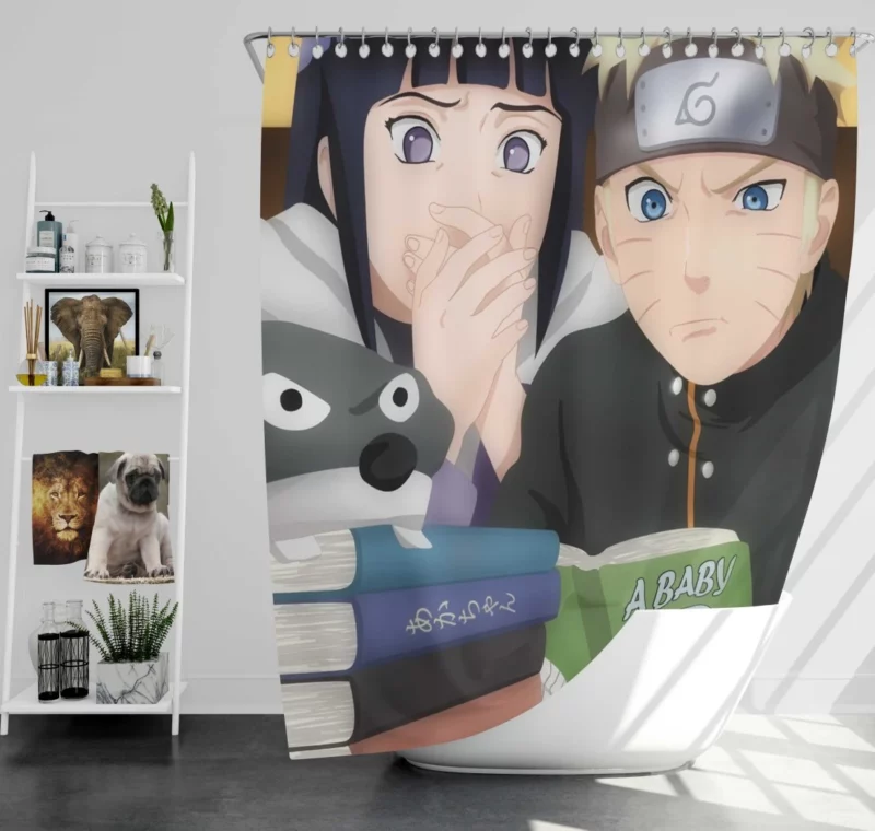 Naruto and Hinata Enduring Bond Anime Shower Curtain