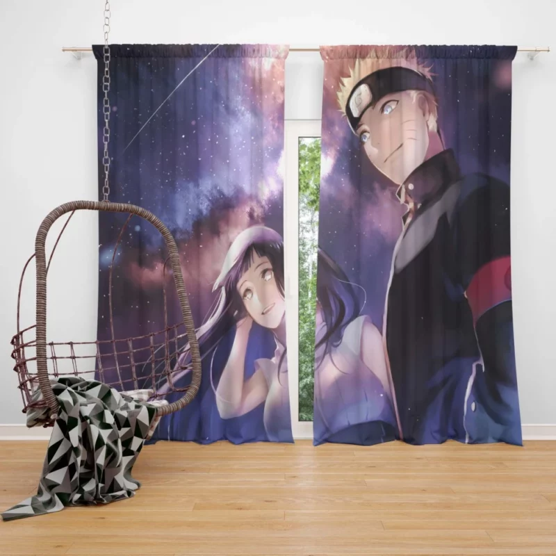 Naruto and Hinata Heartwarming Love Anime Curtain