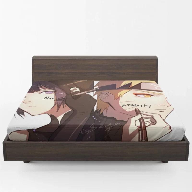 Naruto and Hinata Love Journey Anime Fitted Sheet 1
