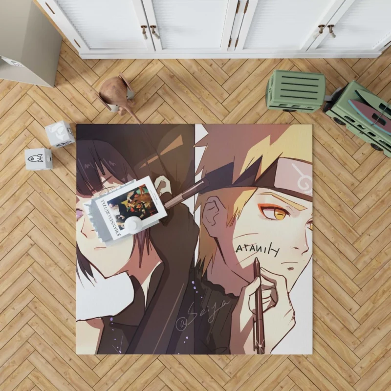 Naruto and Hinata Love Journey Anime Rug