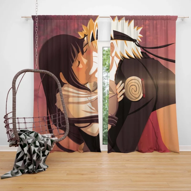 Naruto and Hinata Love Story Anime Curtain