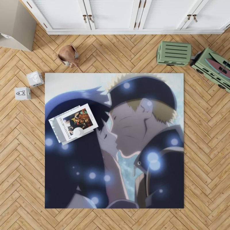 Naruto and Hinata United Love Anime Rug