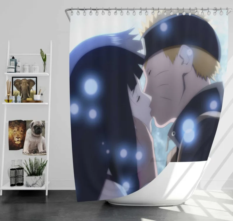 Naruto and Hinata United Love Anime Shower Curtain