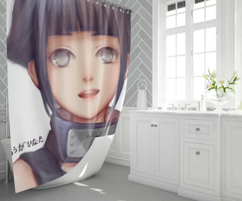 Naruto and Hinata Unwavering Love Anime Shower Curtain 1