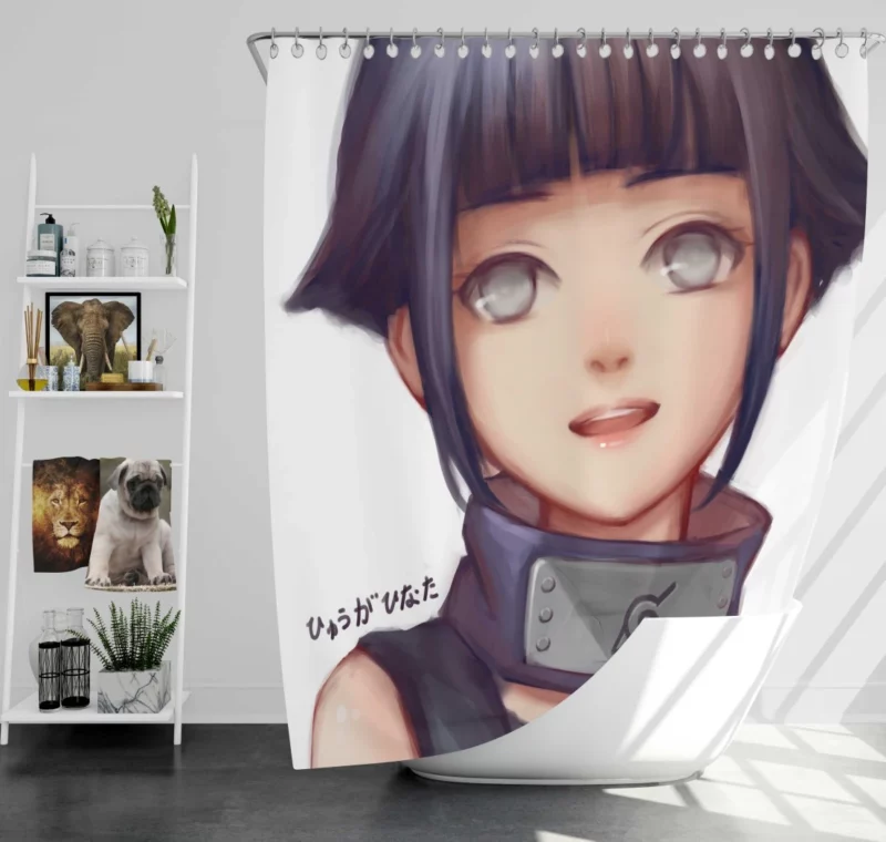 Naruto and Hinata Unwavering Love Anime Shower Curtain