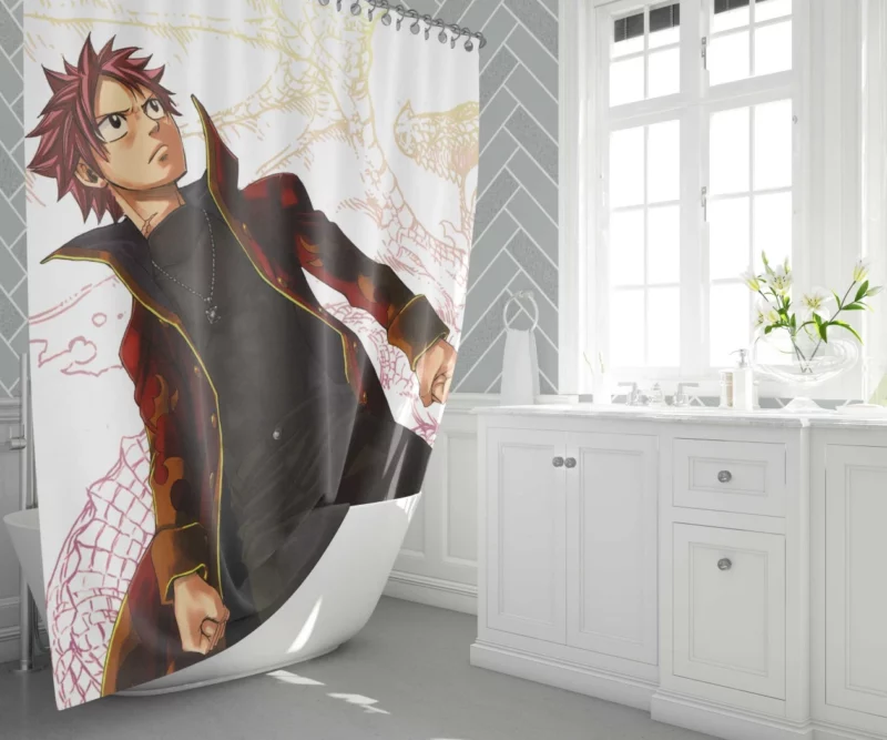 Natsu Dragneel Dragon Slayer Anime Shower Curtain 1