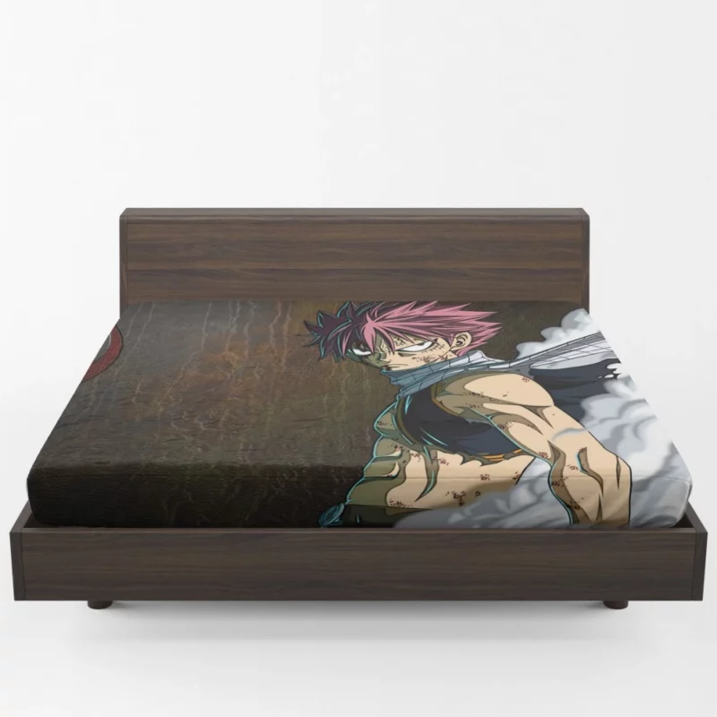 Natsu Dragneel Fiery Adventure Anime Fitted Sheet 1