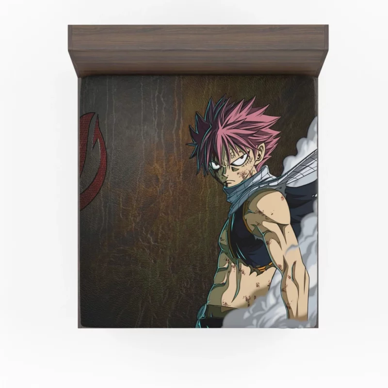 Natsu Dragneel Fiery Adventure Anime Fitted Sheet