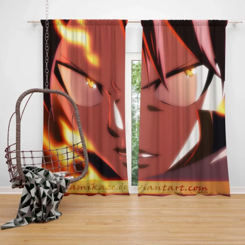 Natsu Dragneel Fiery Quest Anime Curtain