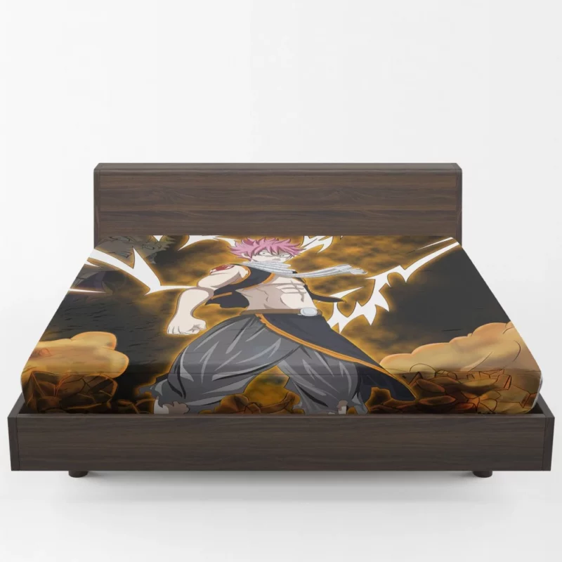 Natsu Dragneel Fire Magic Anime Fitted Sheet 1