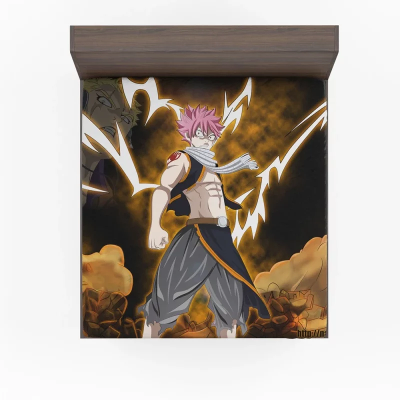 Natsu Dragneel Fire Magic Anime Fitted Sheet