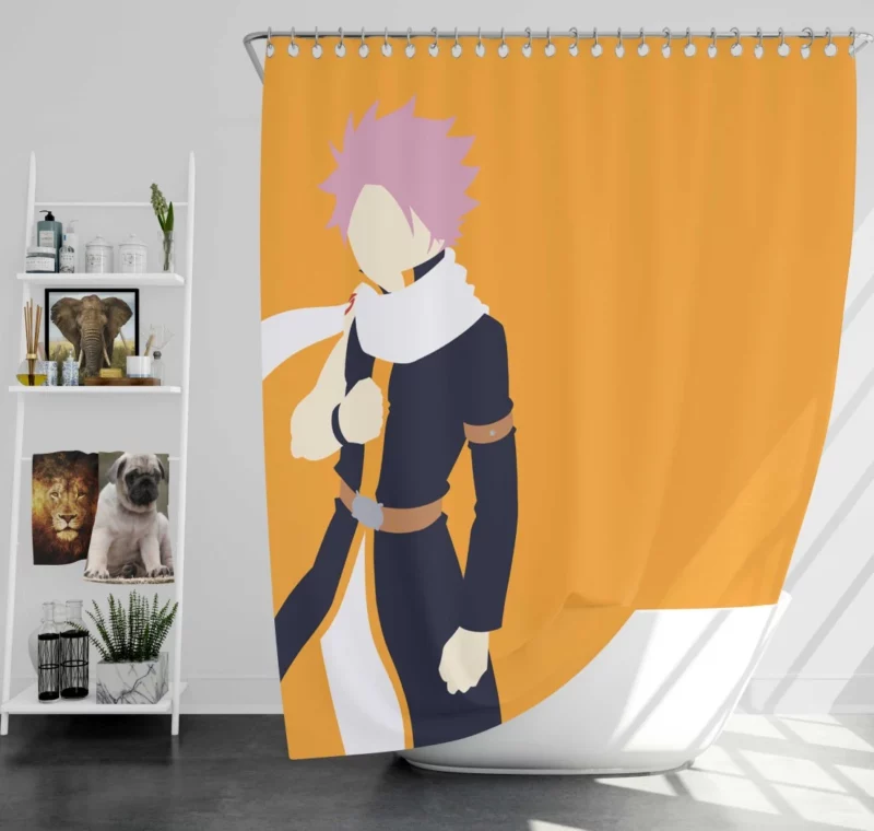 Natsu Dragneel Firepower Anime Shower Curtain