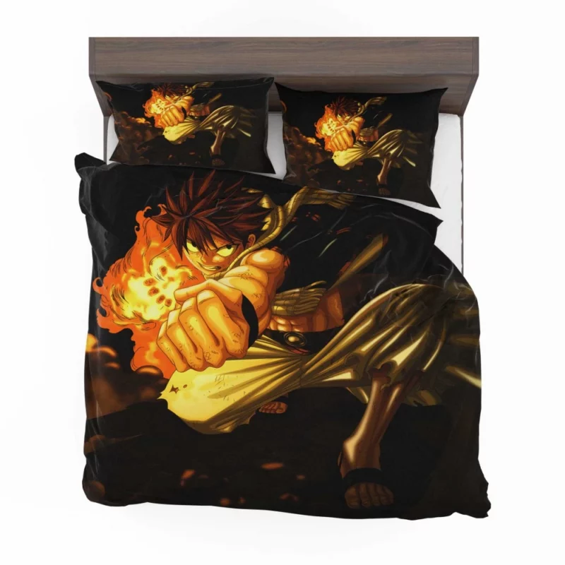 Natsu Dragneel Flaming Hero Anime Bedding Set 1