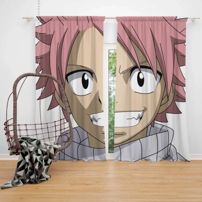 Natsu Dragneel Flaming Quest Anime Curtain
