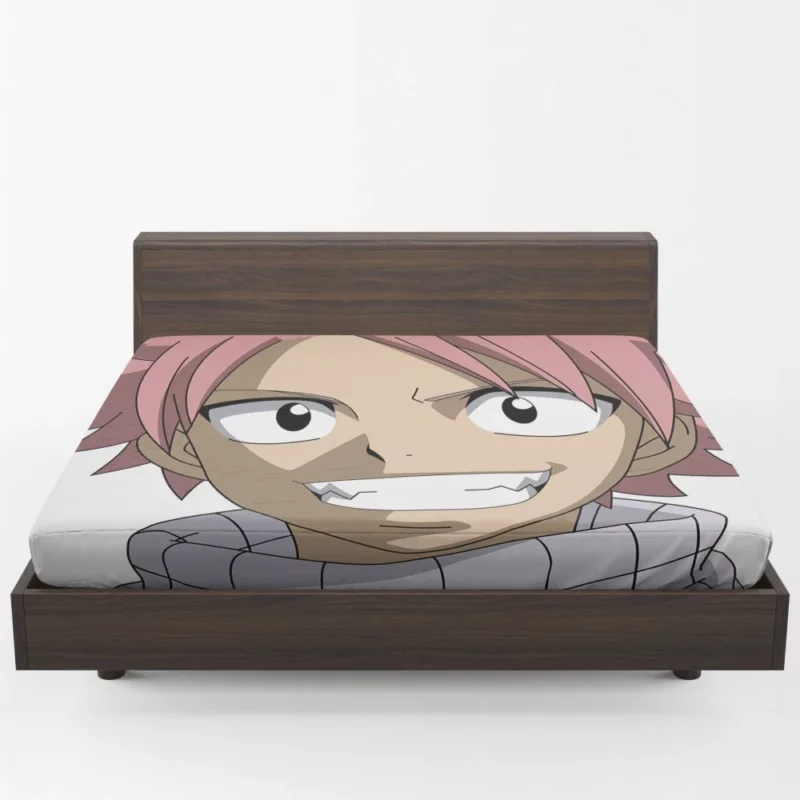 Natsu Dragneel Flaming Quest Anime Fitted Sheet 1