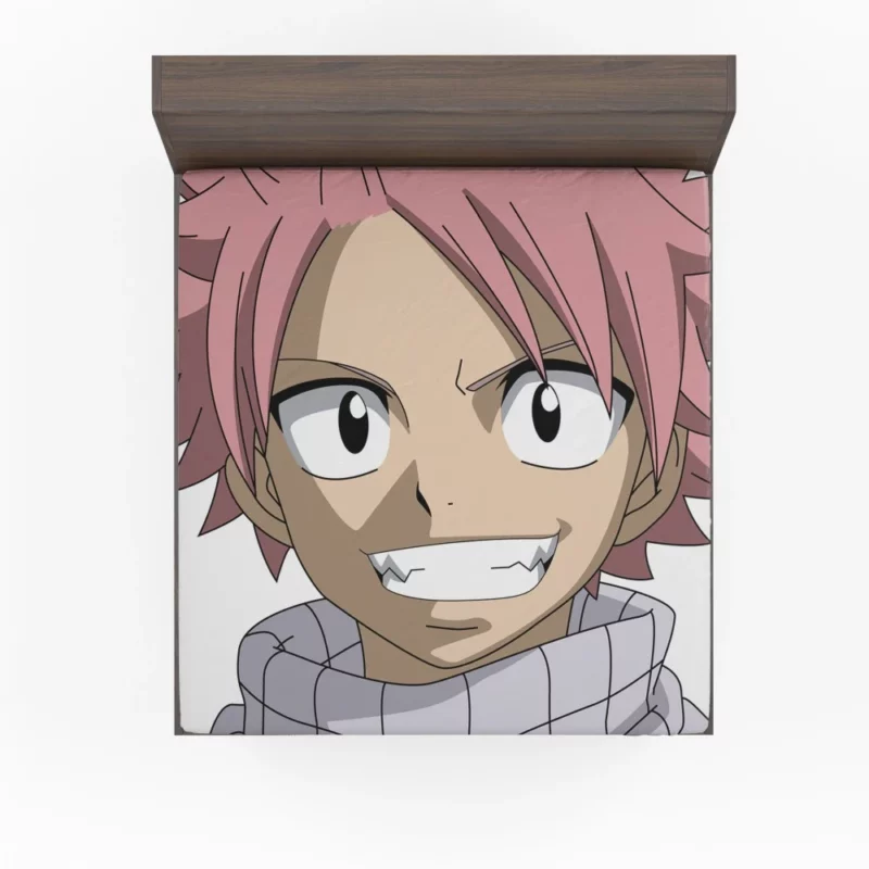 Natsu Dragneel Flaming Quest Anime Fitted Sheet