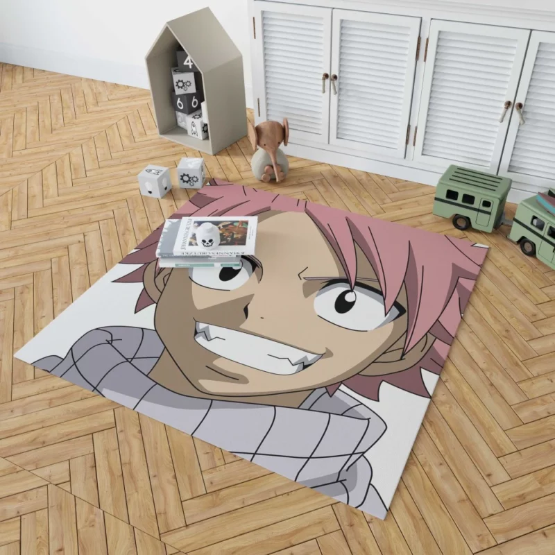 Natsu Dragneel Flaming Quest Anime Rug 1