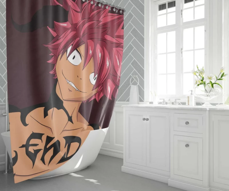 Natsu Dragneel Heroic Tale Anime Shower Curtain 1