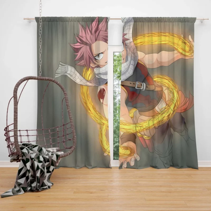 Natsu Dragneel Unforgettable Tale Anime Curtain