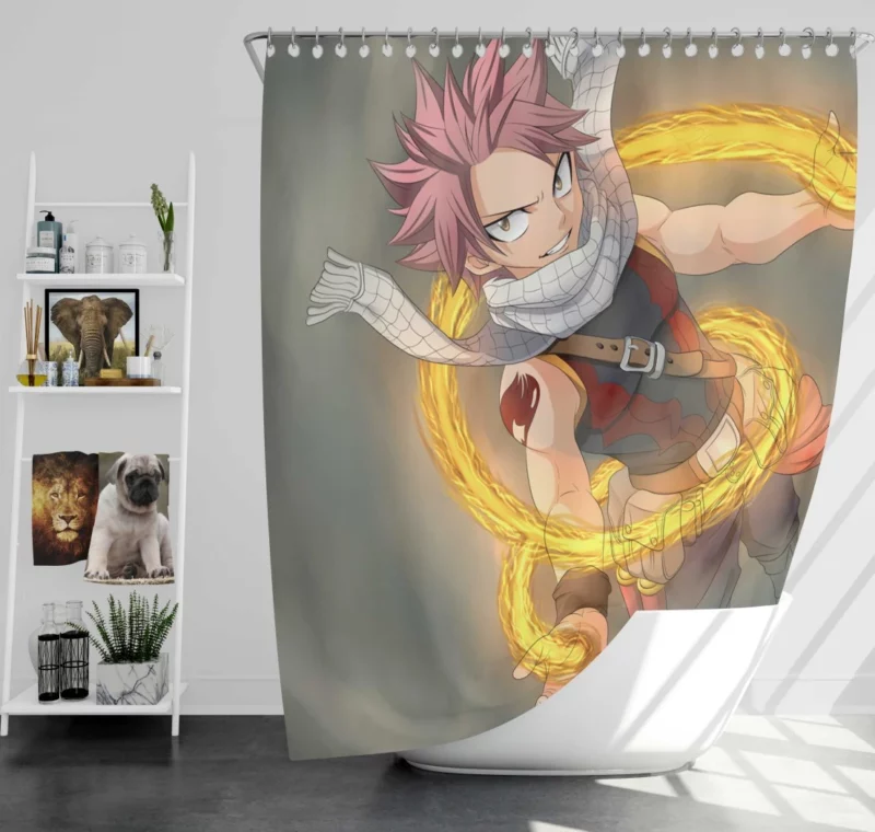 Natsu Dragneel Unforgettable Tale Anime Shower Curtain