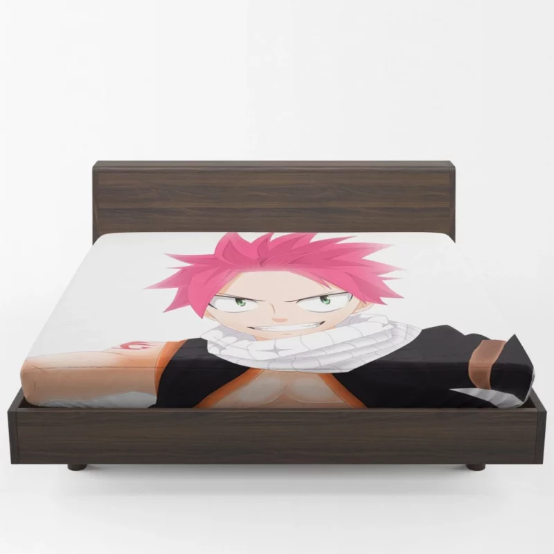 Natsu Dragneel Unyielding Spirit Anime Fitted Sheet 1