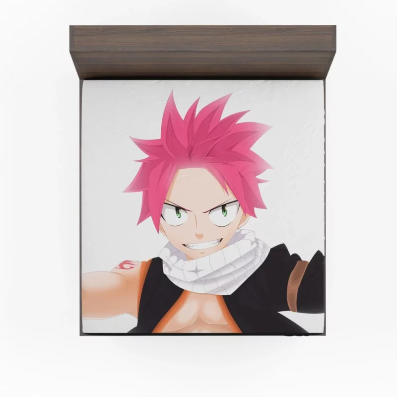 Natsu Dragneel Unyielding Spirit Anime Fitted Sheet