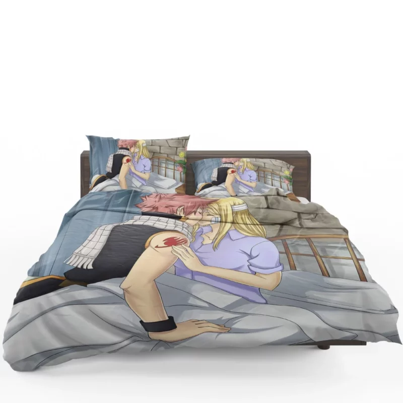 Natsu Dragneel and Lucy Heartfilia Anime Bedding Set