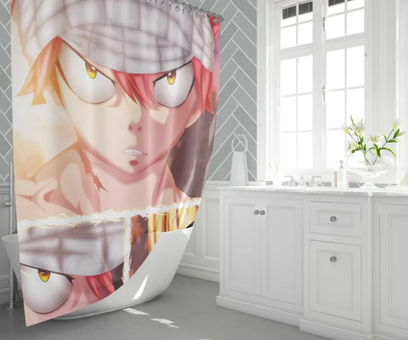 Natsu Dragneel vs Brandish ? Anime Shower Curtain 1