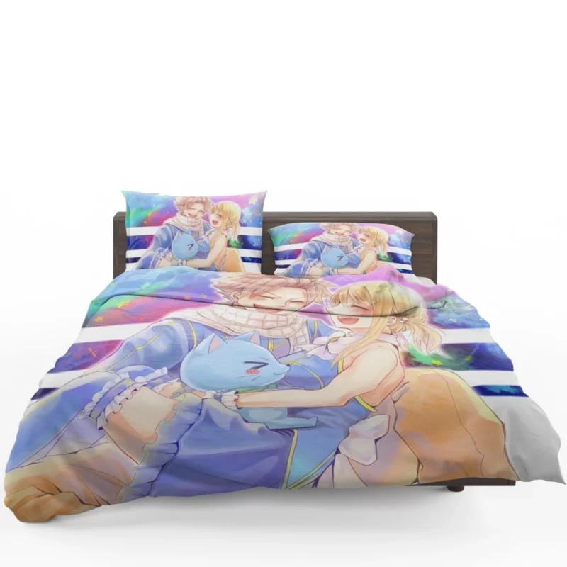 Natsu Lucy & Happy Anime Bedding Set