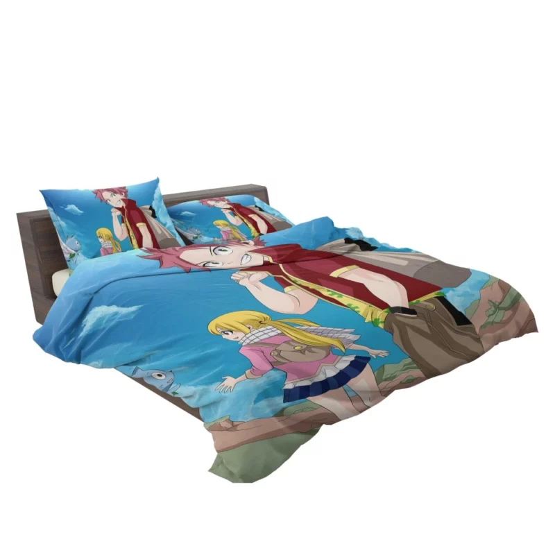 Natsu Lucy and Happy Dynamic Trio Anime Bedding Set 2